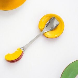 NEW Vintage 90s Sagaform Peach Marmalade Jam Spoon Rest
